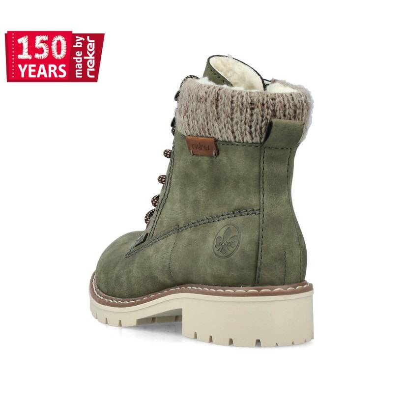 Rieker Artikelnummer Y9118-54 Rieker Damen Schnürstiefel Kaktusgrün