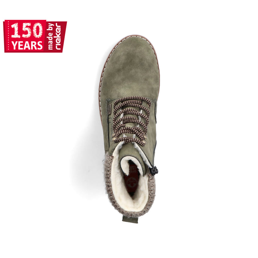 Rieker Artikelnummer Y9118-54 Rieker Damen Schnürstiefel Kaktusgrün