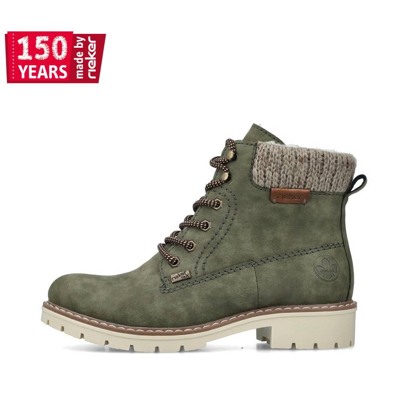 Rieker Artikelnummer Y9118-54 Rieker Damen Schnürstiefel kaktusgrün