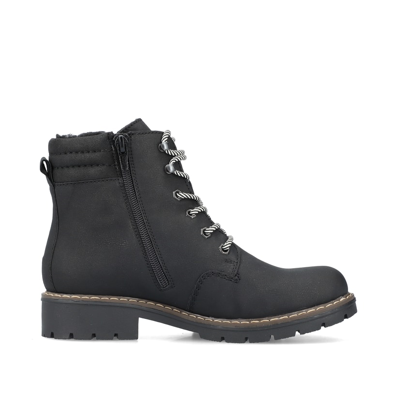 Rieker Artikelnummer Y9125-00 Rieker Damen Schnürstiefel Asphaltschwarz