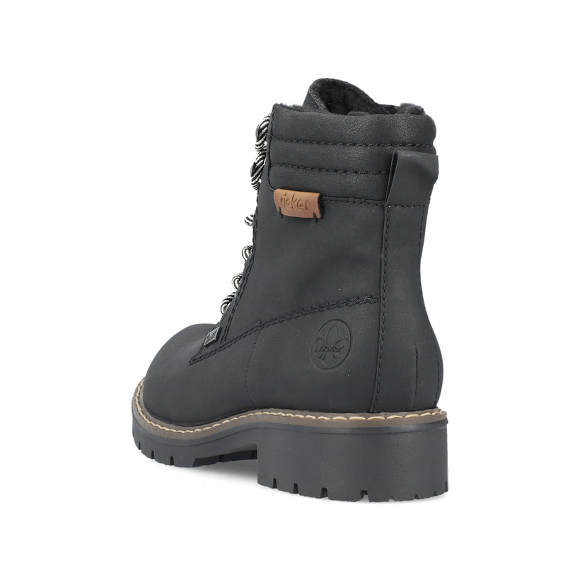 Rieker Artikelnummer Y9125-00 Rieker Damen Schnürstiefel Asphaltschwarz