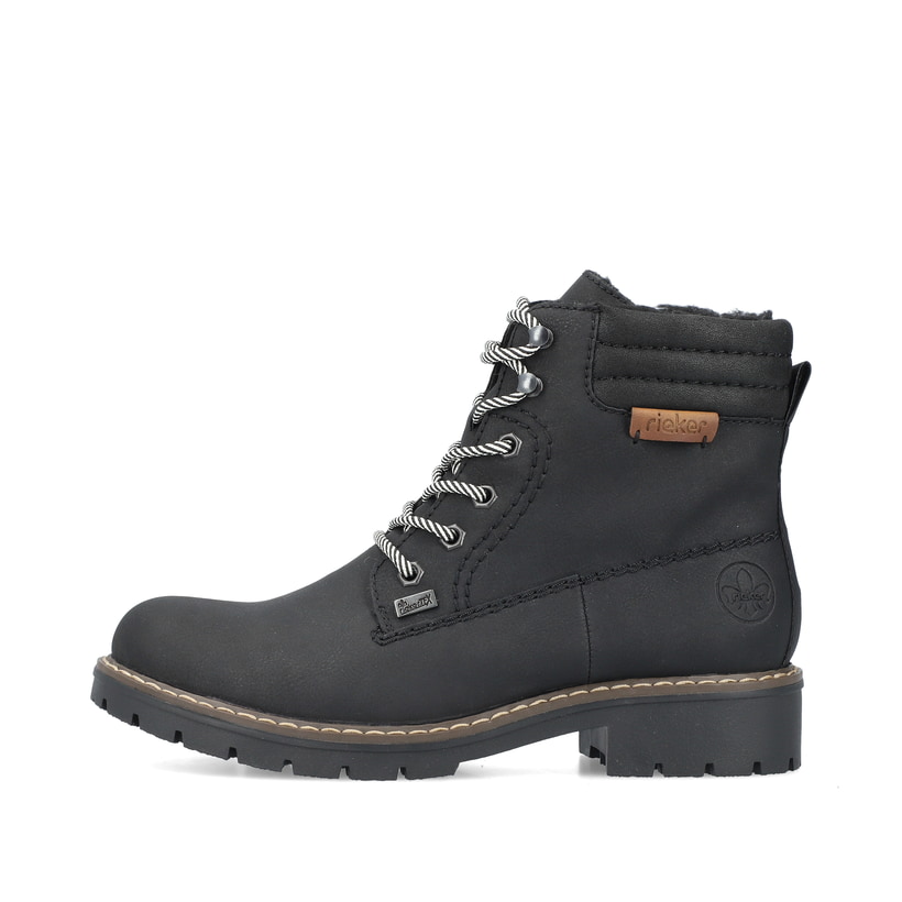 Rieker Artikelnummer Y9125-00 Rieker Damen Schnürstiefel Asphaltschwarz