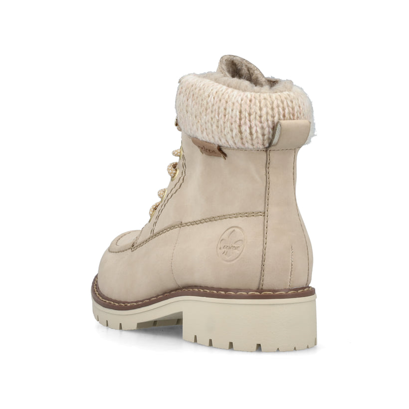 Rieker Artikelnummer Y9127-62 Rieker Damen Schnürstiefel Sandbeige