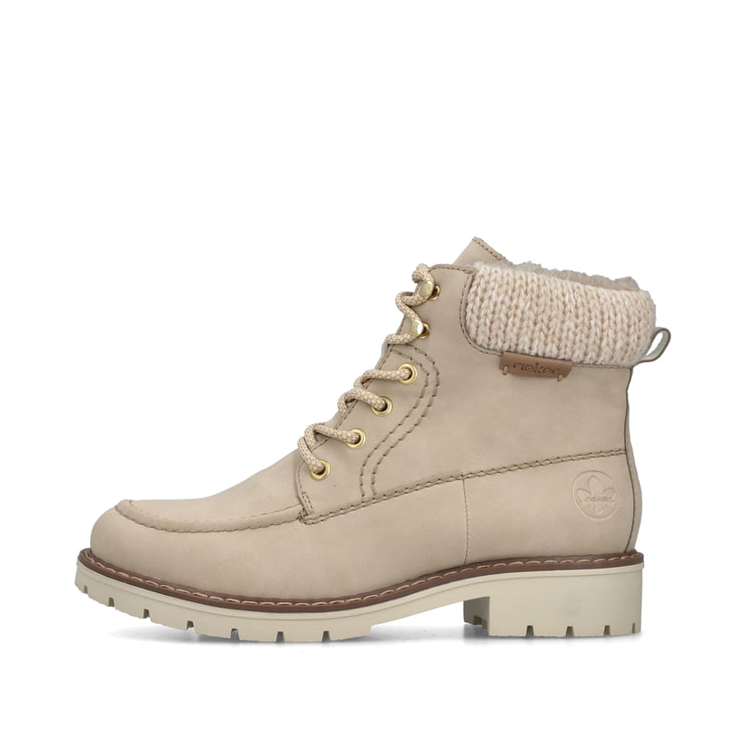 Rieker Artikelnummer Y9127-62 Rieker Damen Schnürstiefel sandbeige
