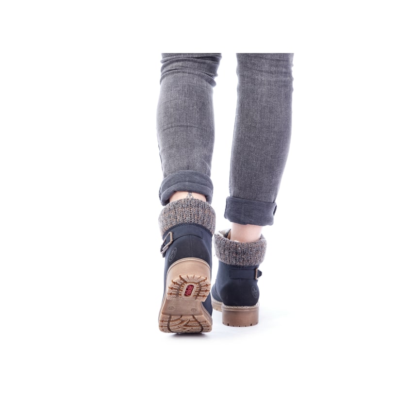 Rieker Artikelnummer Y9131-14 Rieker Damen Schnürstiefel Dunkelblau