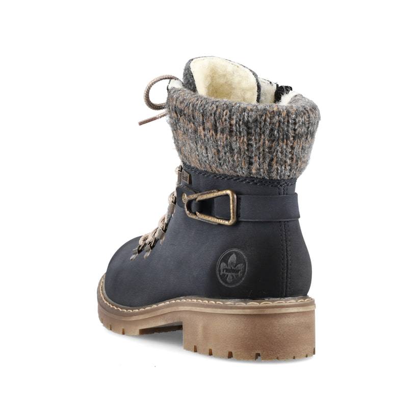 Rieker Artikelnummer Y9131-14 Rieker Damen Schnürstiefel Dunkelblau