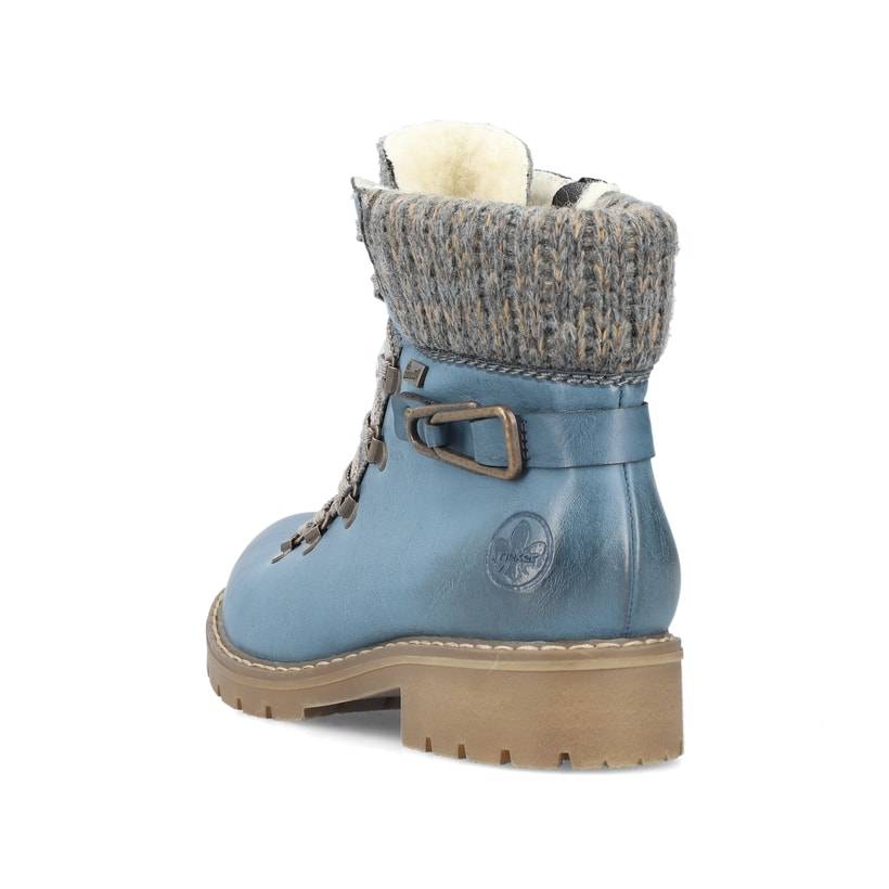 Rieker Artikelnummer Y9131-15 Rieker Damen Schnürstiefel Cyanblau