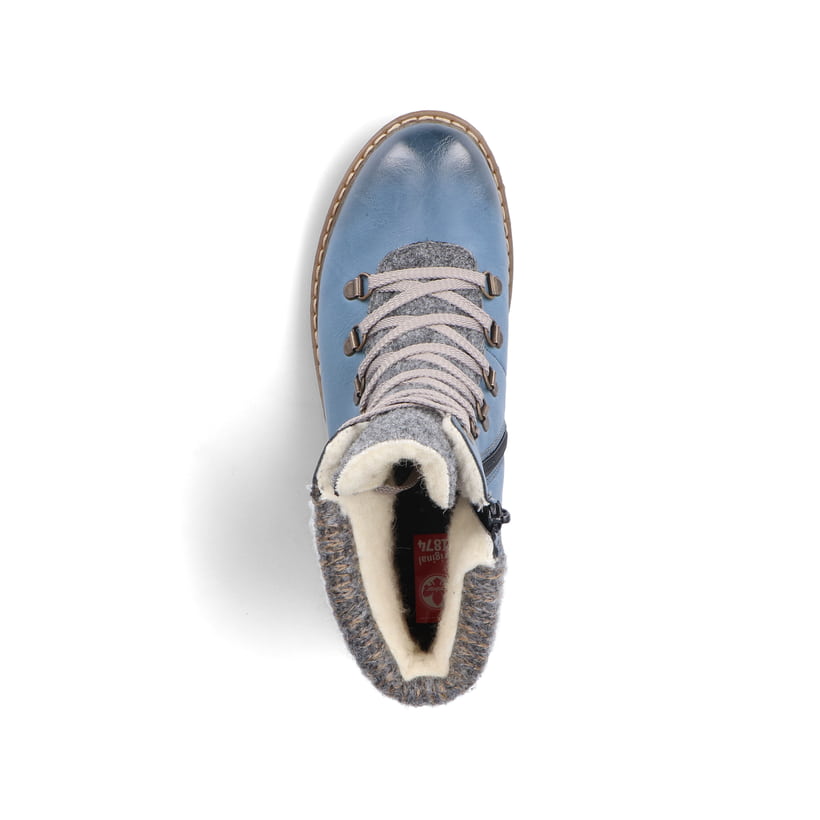 Rieker Artikelnummer Y9131-15 Rieker Damen Schnürstiefel Cyanblau