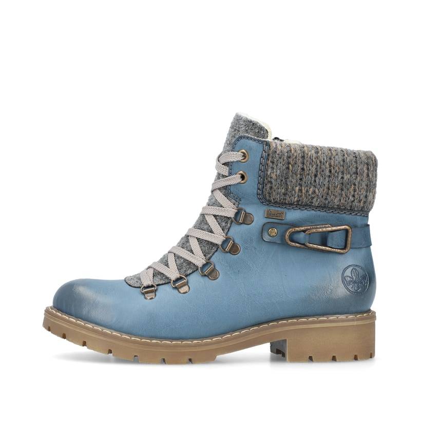 Rieker Artikelnummer Y9131-15 Rieker Damen Schnürstiefel cyanblau