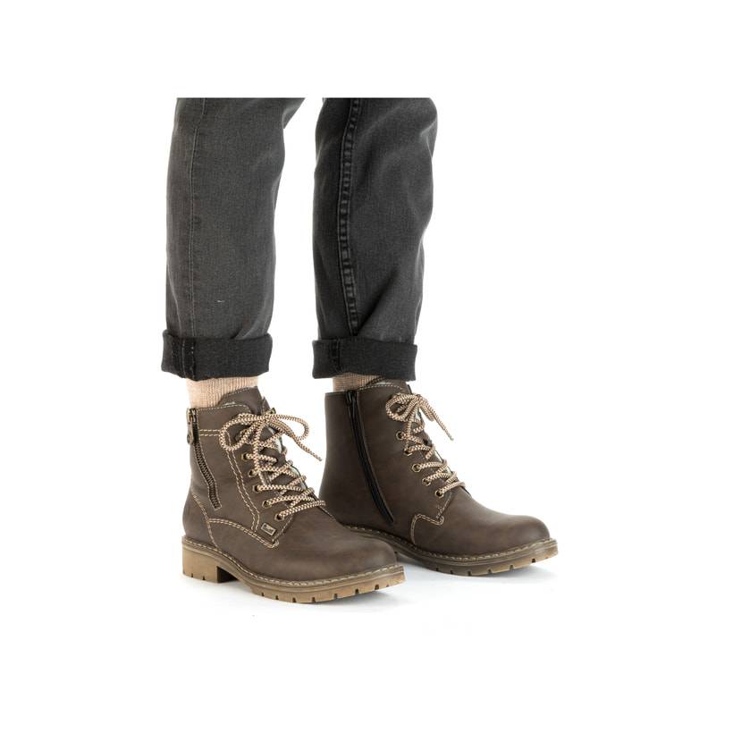 Rieker Artikelnummer Y9134-25 Rieker Damen Schnürstiefel Zimtbraun