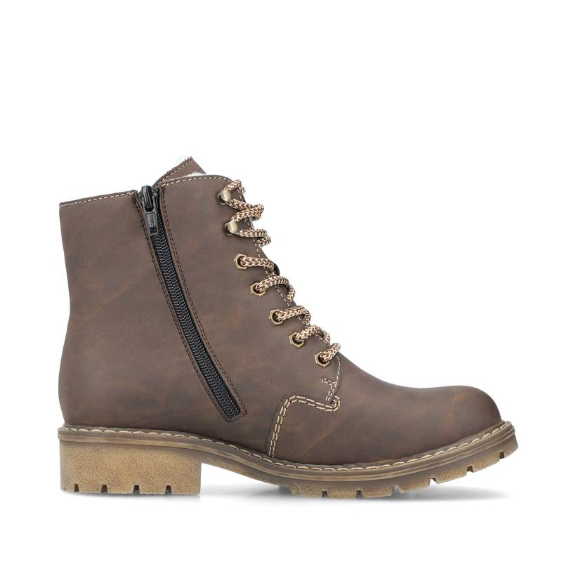 Rieker Artikelnummer Y9134-25 Rieker Damen Schnürstiefel Zimtbraun