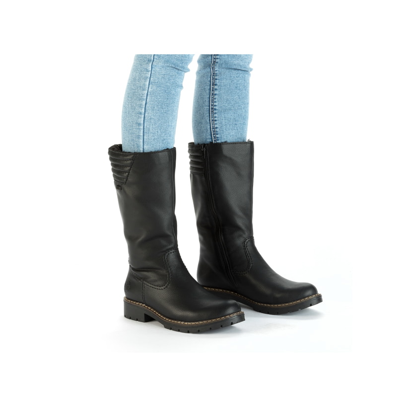 Rieker Artikelnummer Y9191-00 Rieker Damen Hochschaftstiefel Tiefschwarz