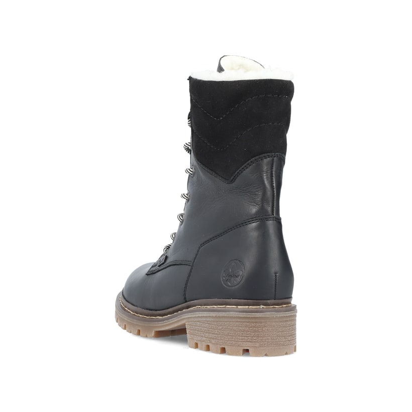 Rieker Artikelnummer Y9232-00 Rieker Damen Schnürstiefel Tiefschwarz