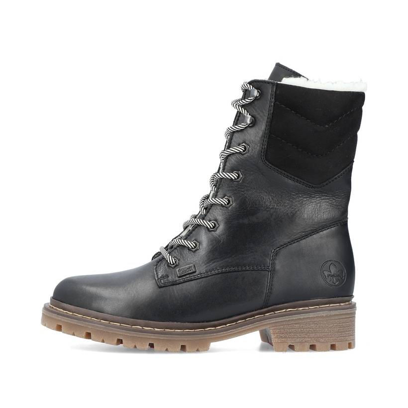 Rieker Artikelnummer Y9232-00 Rieker Damen Schnürstiefel tiefschwarz