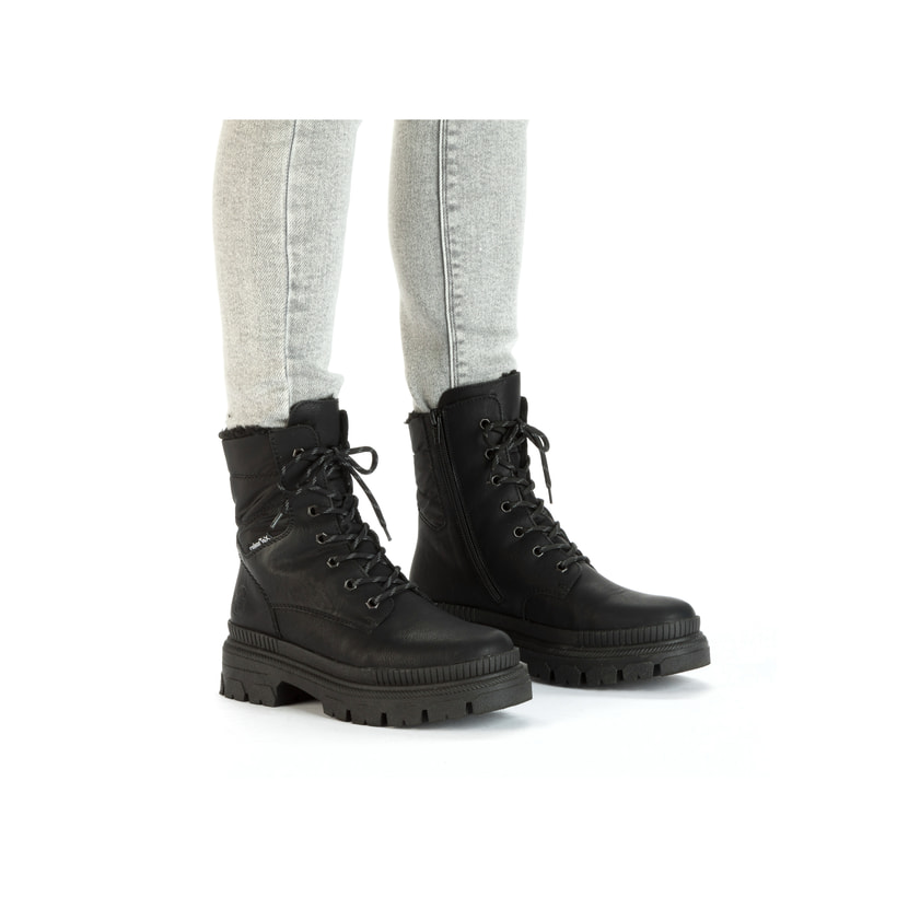 Rieker Artikelnummer Y9331-00 Rieker Damen Schnürstiefel Nachtschwarz
