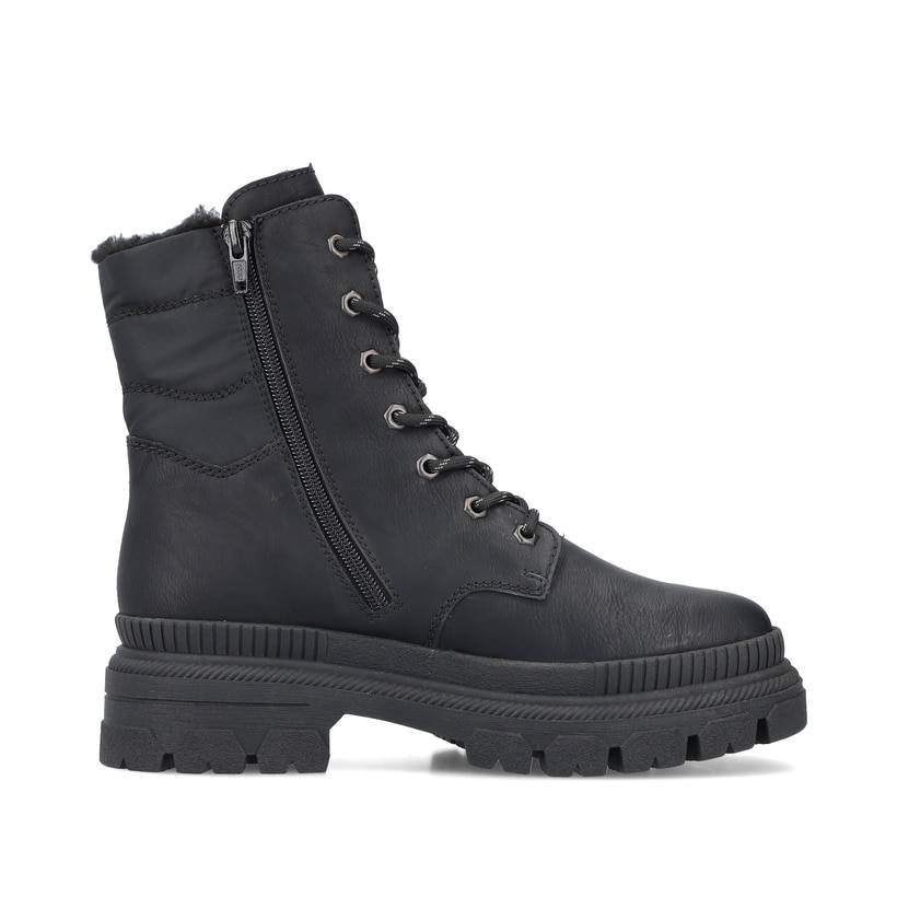 Rieker Artikelnummer Y9331-00 Rieker Damen Schnürstiefel Nachtschwarz