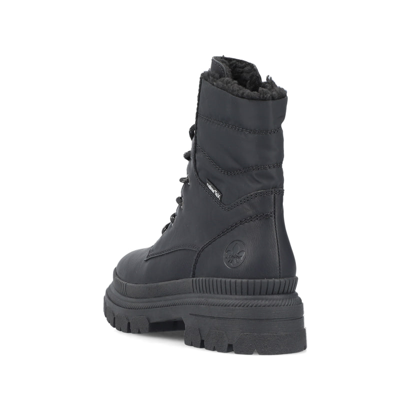 Rieker Artikelnummer Y9331-00 Rieker Damen Schnürstiefel Nachtschwarz