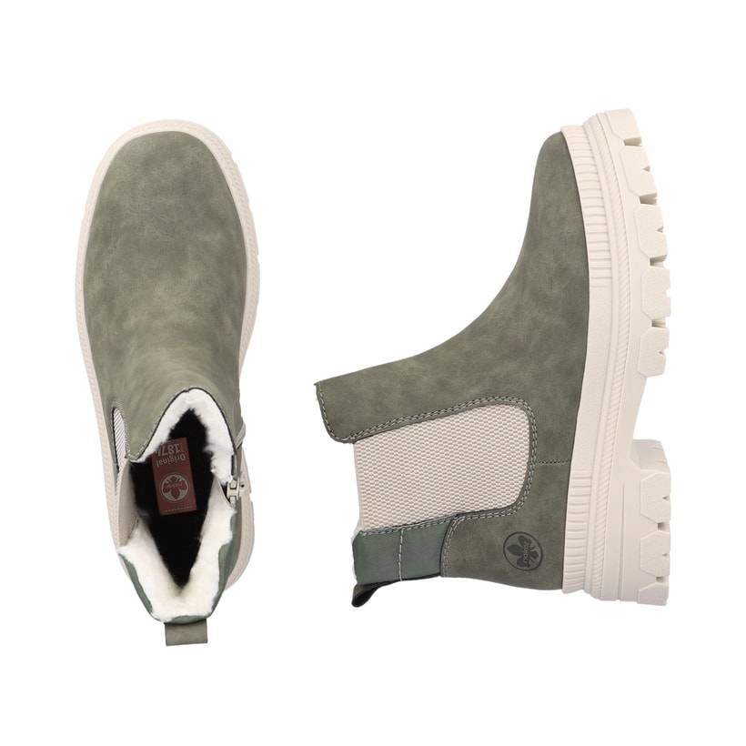 Rieker Artikelnummer Y9350-54 Rieker Damen Chelsea Boots Olivgrün
