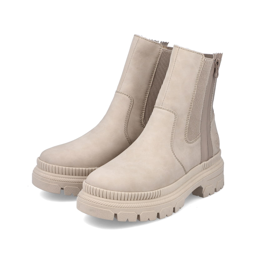 Rieker Artikelnummer Y9373-62 Rieker Damen Chelsea Boots cremebeige