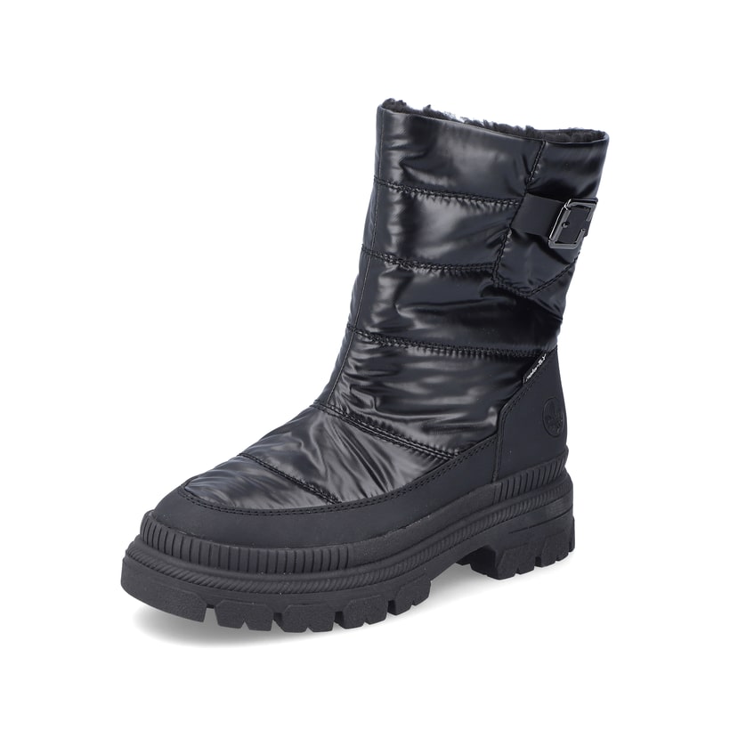 Rieker Artikelnummer Y9380-00 Rieker Damen Kurzstiefel Glanzschwarz