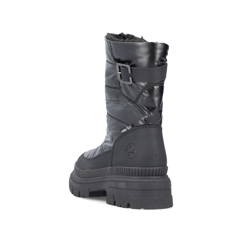 Rieker Artikelnummer Y9380-00 Rieker Damen Kurzstiefel Glanzschwarz