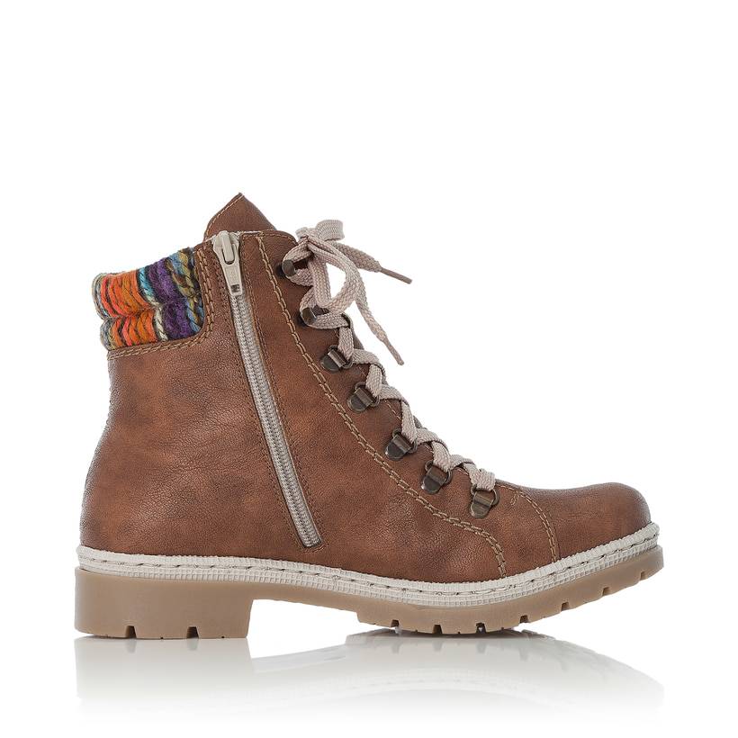 Rieker Artikelnummer Y9430-22 Rieker Damen Schnürstiefel Macciatobraun-bunt