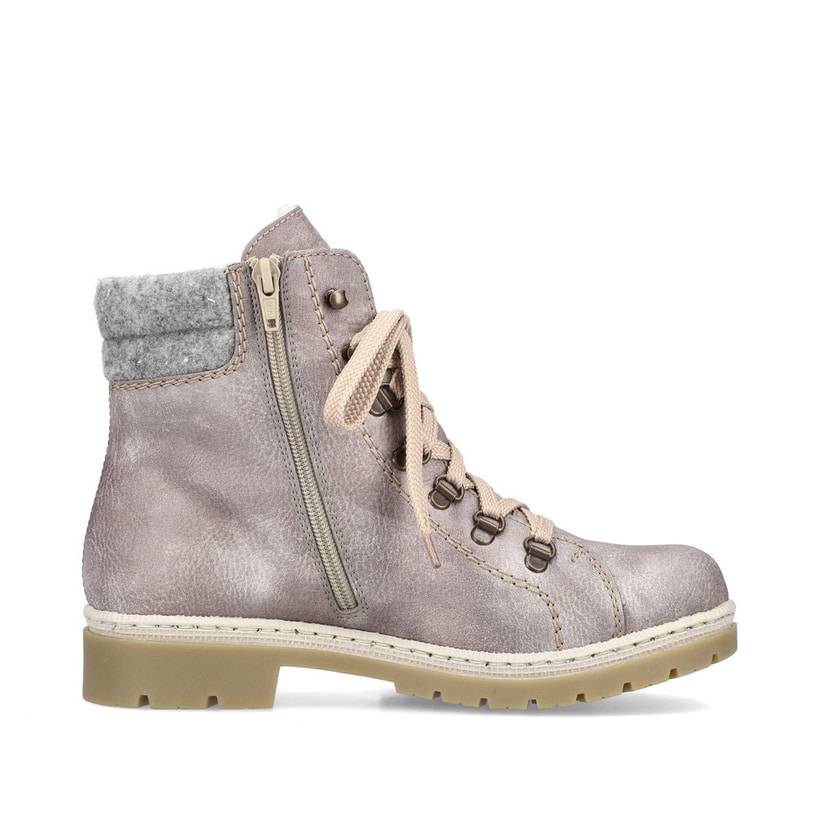 Rieker Artikelnummer Y9430-43 Rieker Damen Schnürstiefel Platingrau