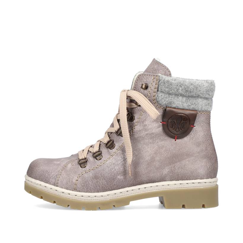 Rieker Artikelnummer Y9430-43 Rieker Damen Schnürstiefel Platingrau