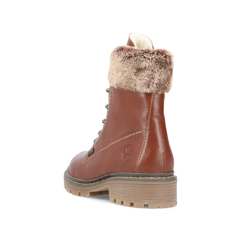 Rieker Artikelnummer Y9530-24 Rieker Damen Schnürstiefel Fuchsbraun