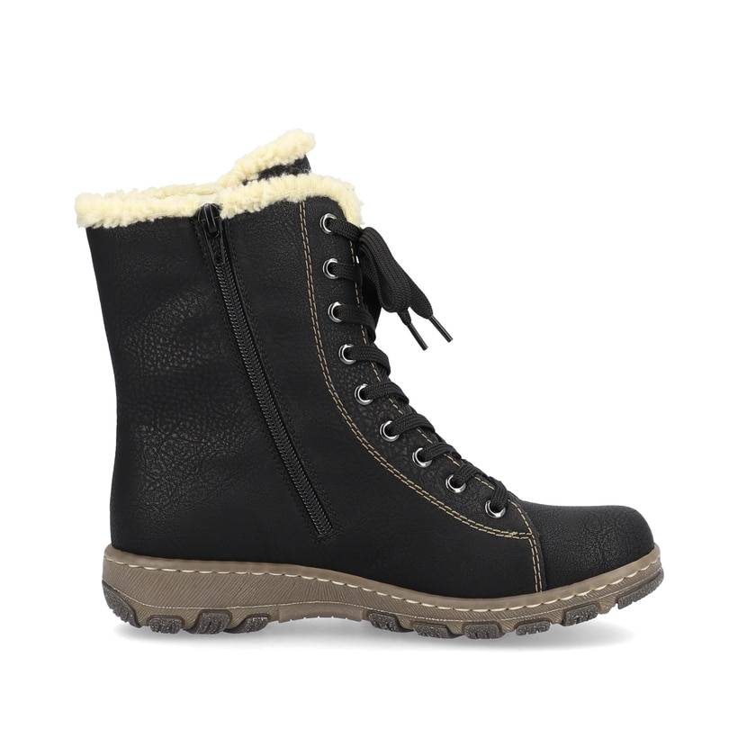 Rieker Artikelnummer Z0102-00 Rieker Damen Schnürstiefel Tiefschwarz