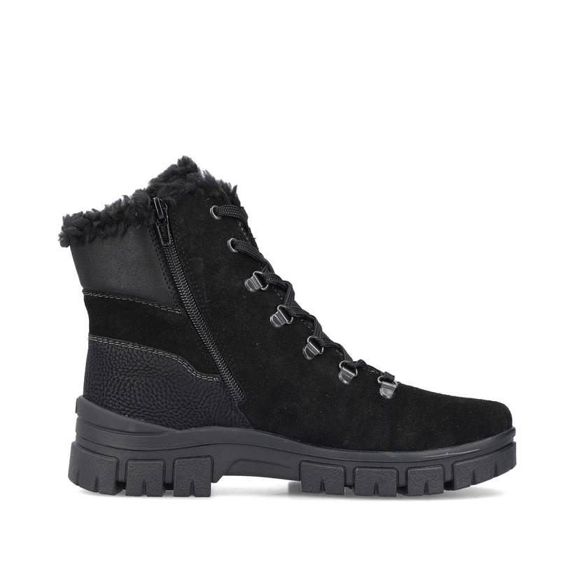 Rieker Artikelnummer Z1010-00 Rieker Damen Schnürstiefel Nachtschwarz