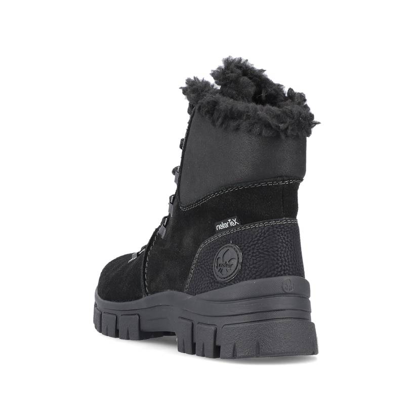Rieker Artikelnummer Z1010-00 Rieker Damen Schnürstiefel Nachtschwarz
