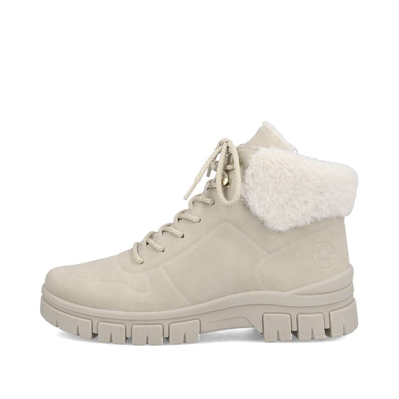 Rieker Artikelnummer Z1101-62 Rieker Damen Schnürstiefel hellbeige
