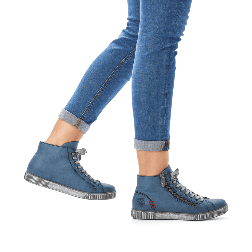 Rieker Artikelnummer Z1221-14 Rieker Damen Schnürschuhe Azurblau