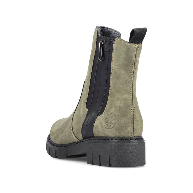 Rieker Artikelnummer Z3560-54 Rieker Damen Chelsea Boots Laubgrün