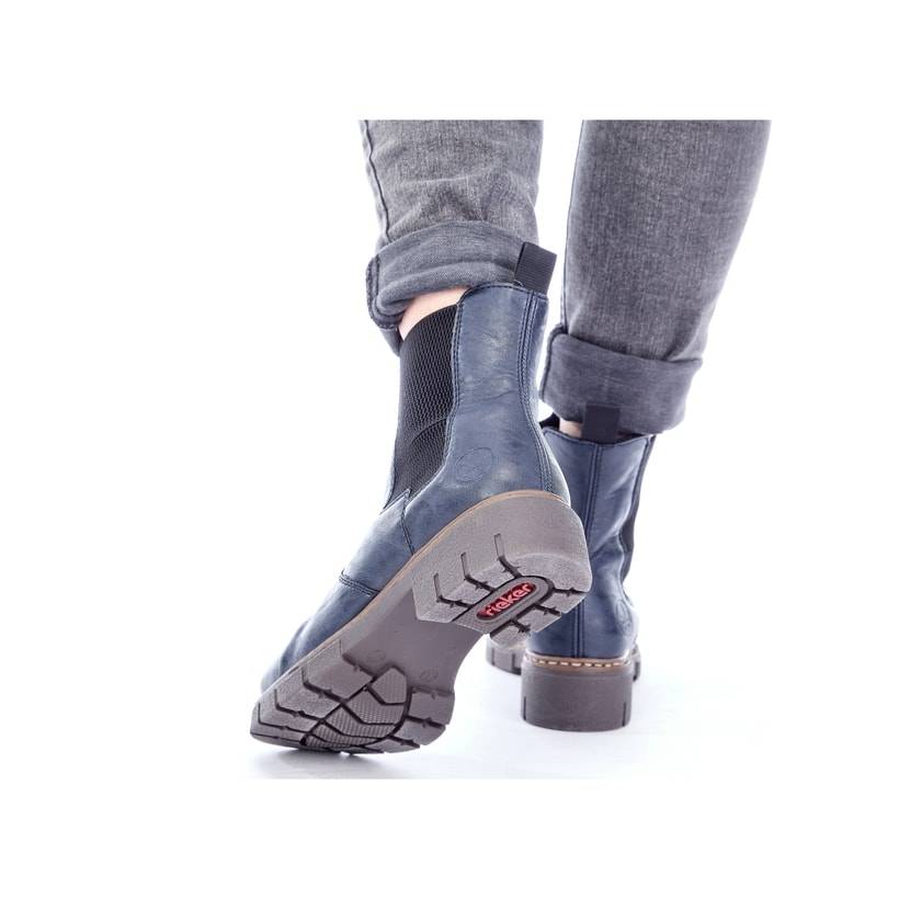 Rieker Artikelnummer Z3561-14 Rieker Damen Chelsea Boots Schieferblau