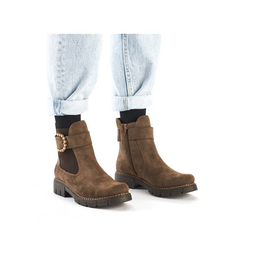 Rieker Artikelnummer Z3564-25 Rieker Damen Chelsea Boots Beigebraun