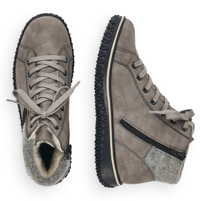 Rieker Artikelnummer Z4230-40 Rieker Damen Schnürstiefel Felsengrau