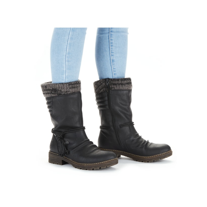 Rieker Artikelnummer Z4755-00 Rieker Damen Kurzstiefel Tiefschwarz