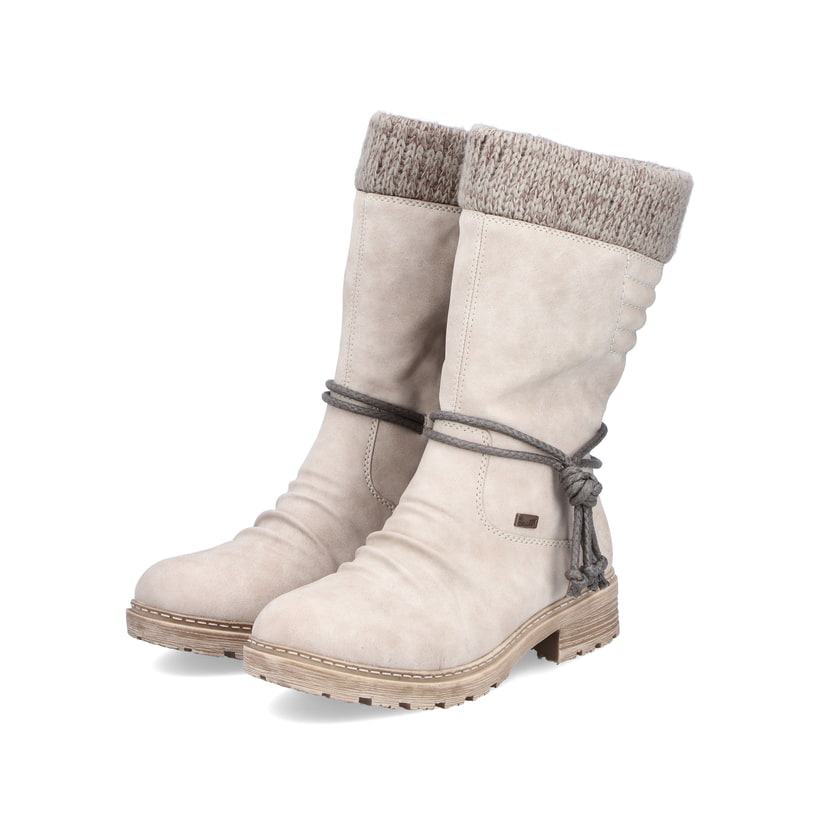 Rieker Artikelnummer Z4755-60 Rieker Damen Kurzstiefel graubeige