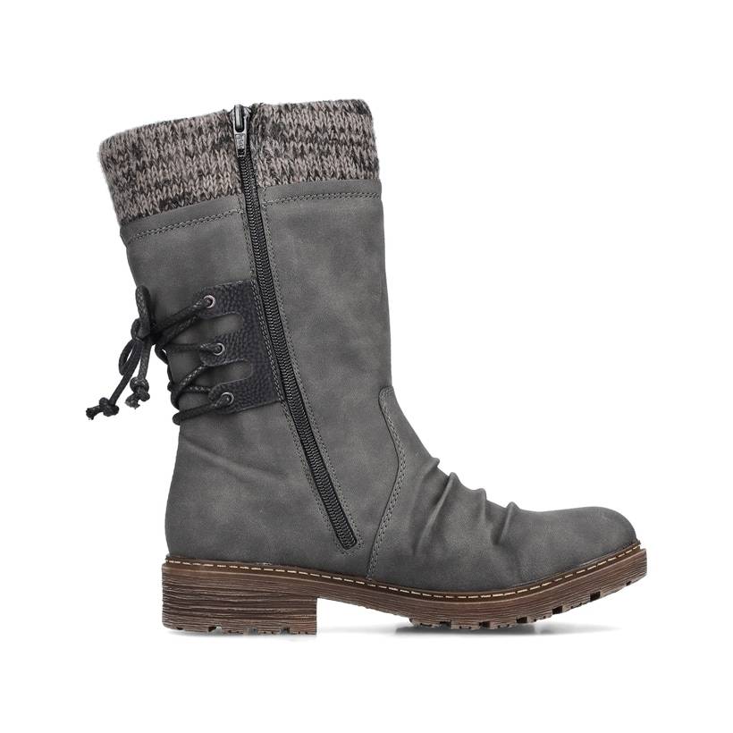 Rieker Artikelnummer Z4756-45 Rieker Damen Kurzstiefel Granitgrau