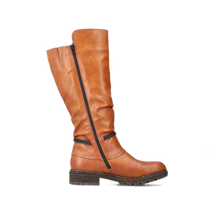 Rieker Artikelnummer Z4758-24 Rieker Damen Hochschaftstiefel Karamellbraun