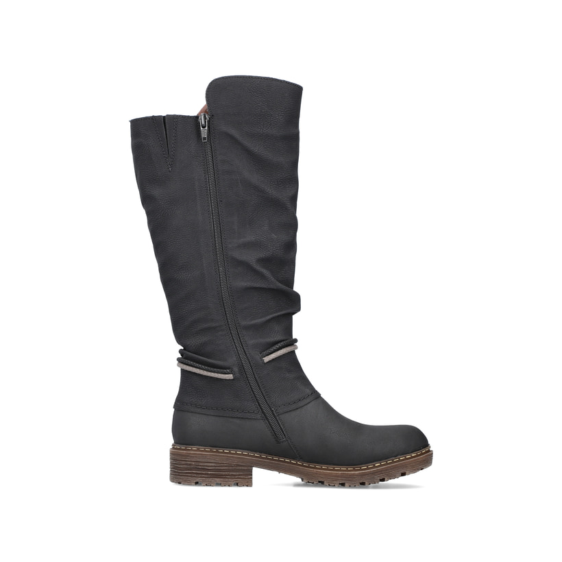 Rieker Artikelnummer Z4759-01 Rieker Damen Hochschaftstiefel Tiefschwarz