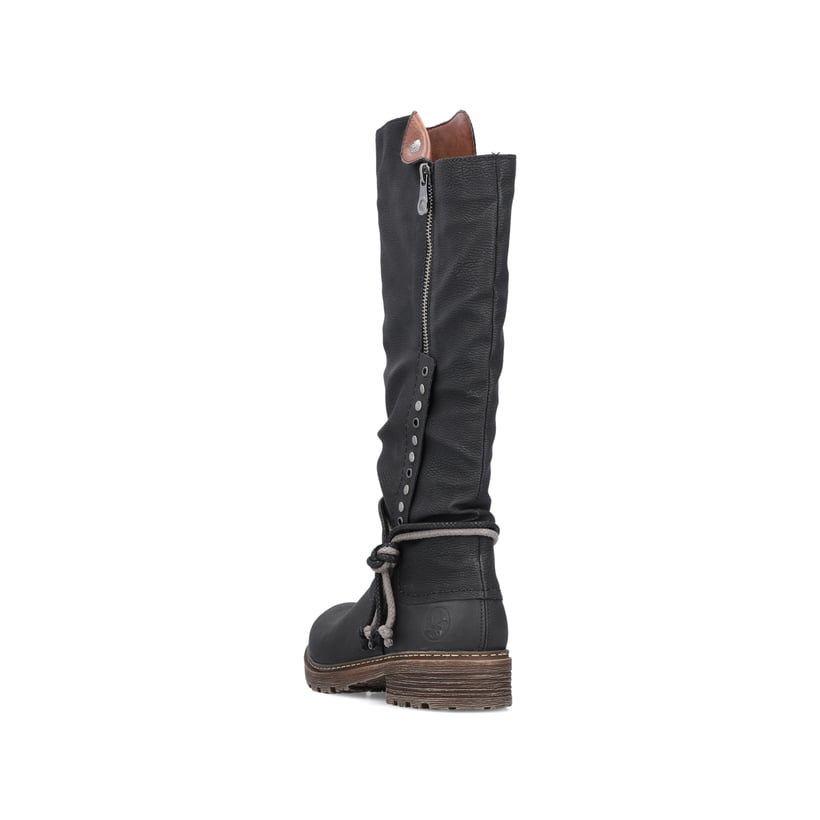Rieker Artikelnummer Z4759-01 Rieker Damen Hochschaftstiefel Tiefschwarz