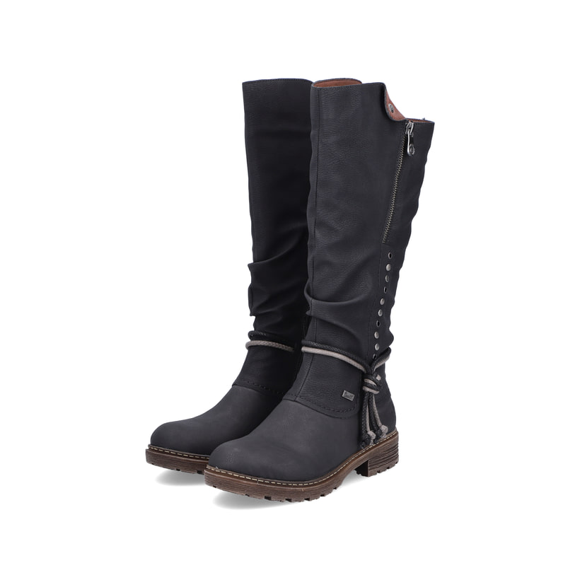 Rieker Artikelnummer Z4759-01 Rieker Damen Hochschaftstiefel tiefschwarz