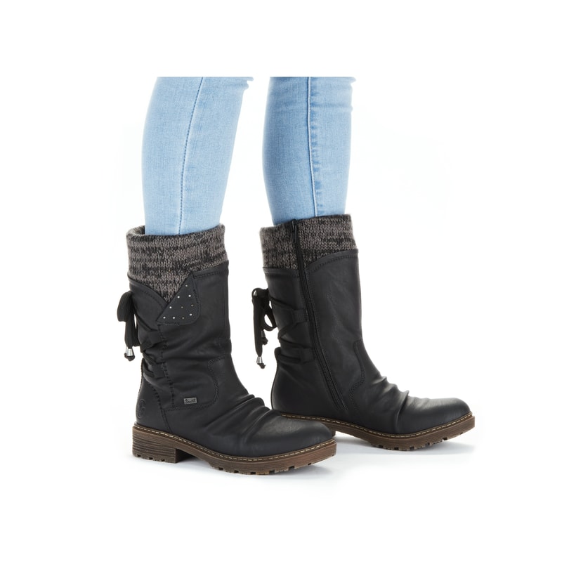 Rieker Artikelnummer Z4773-01 Rieker Damen Kurzstiefel Asphaltschwarz