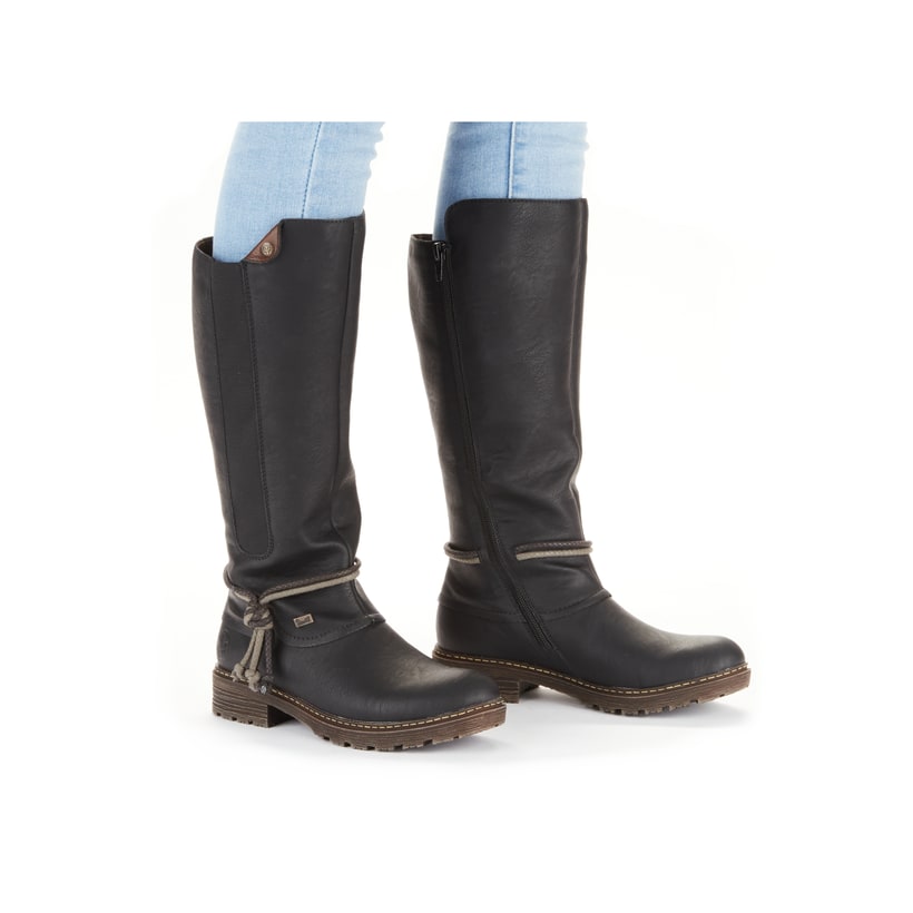 Rieker Artikelnummer Z4774-00 Rieker Damen Hochschaftstiefel Tiefschwarz