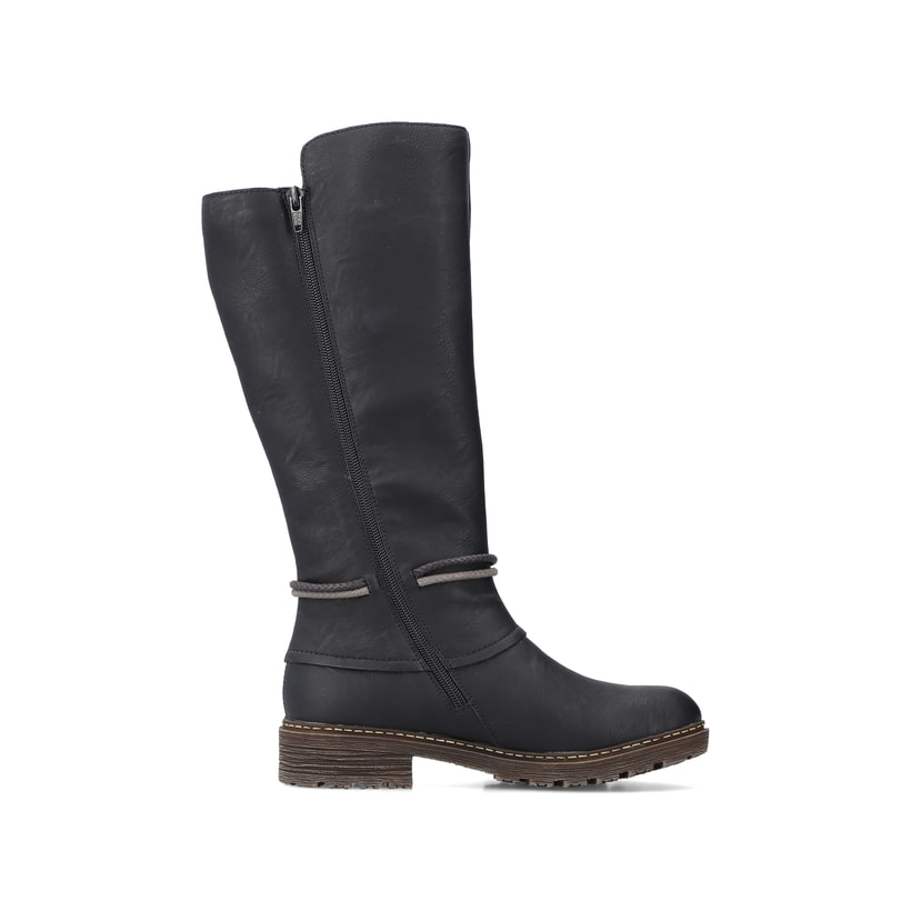 Rieker Artikelnummer Z4774-00 Rieker Damen Hochschaftstiefel Tiefschwarz