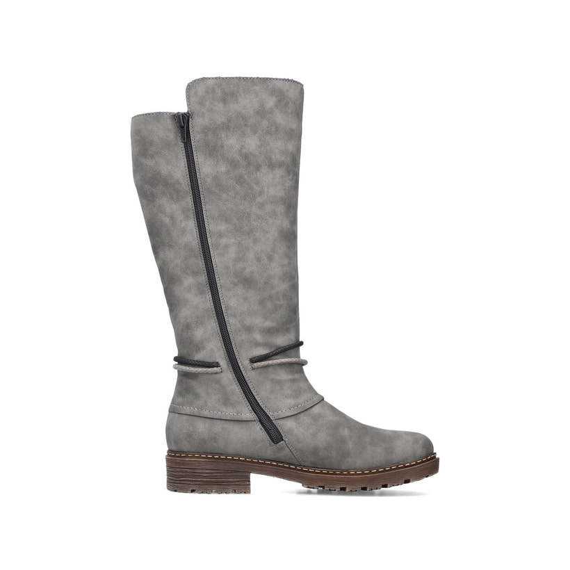 Rieker Artikelnummer Z4774-45 Rieker Damen Hochschaftstiefel Stahlgrau