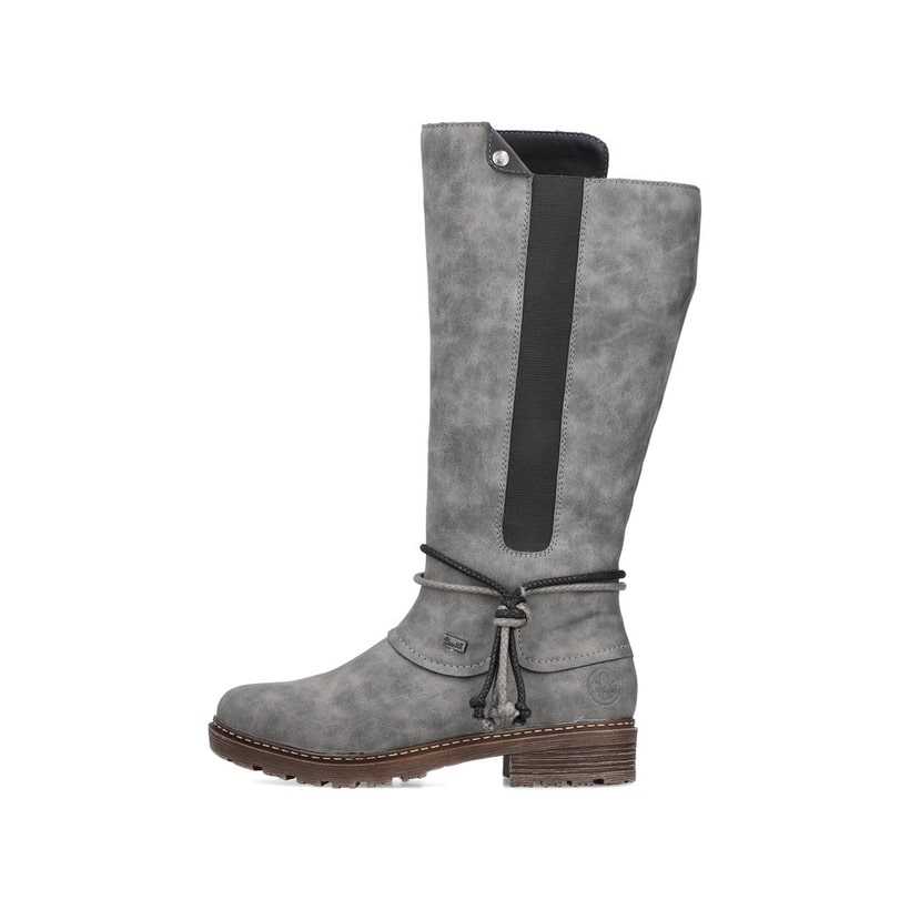 Rieker Artikelnummer Z4774-45 Rieker Damen Hochschaftstiefel stahlgrau